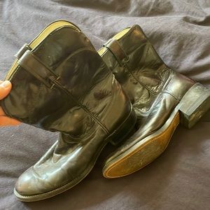 Laredo Roper boots, black. 9D